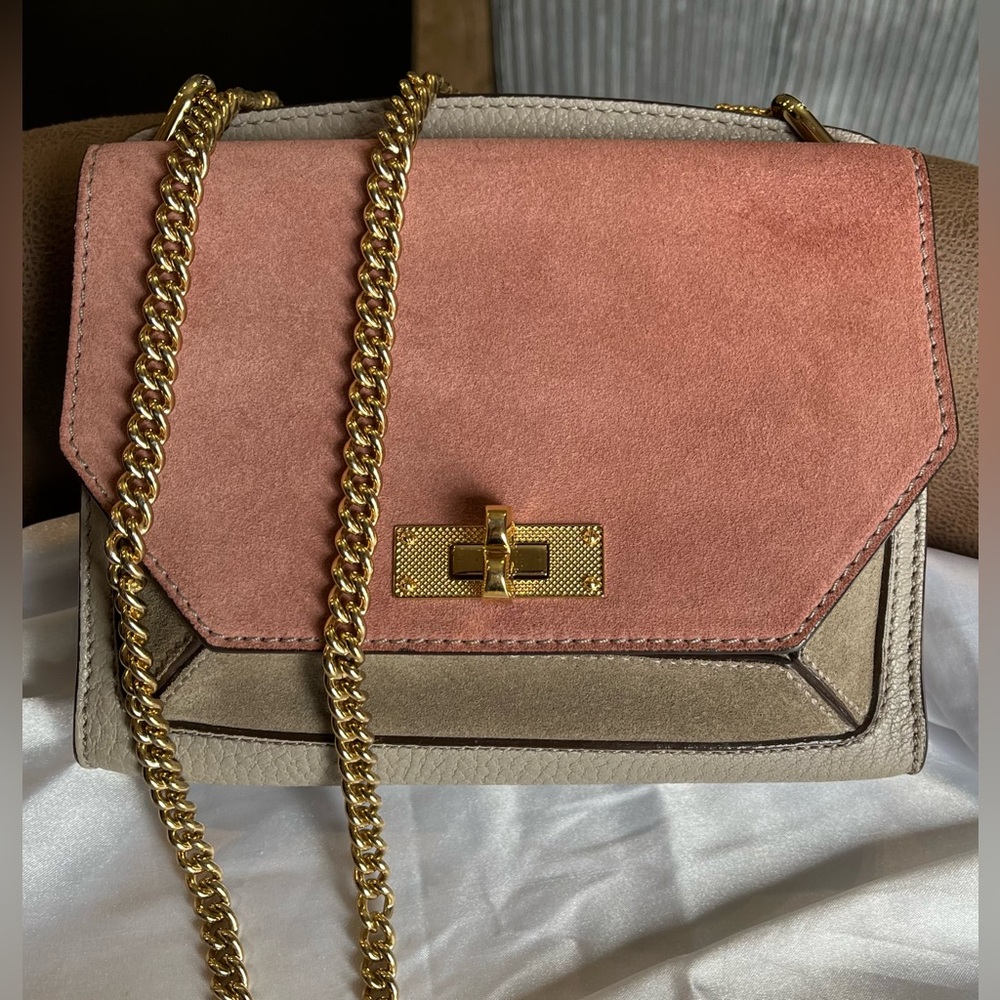BALLY SUZY SMALL TRI-COLOR SUEDE & LEATHER CROSSBODY RARE HTF